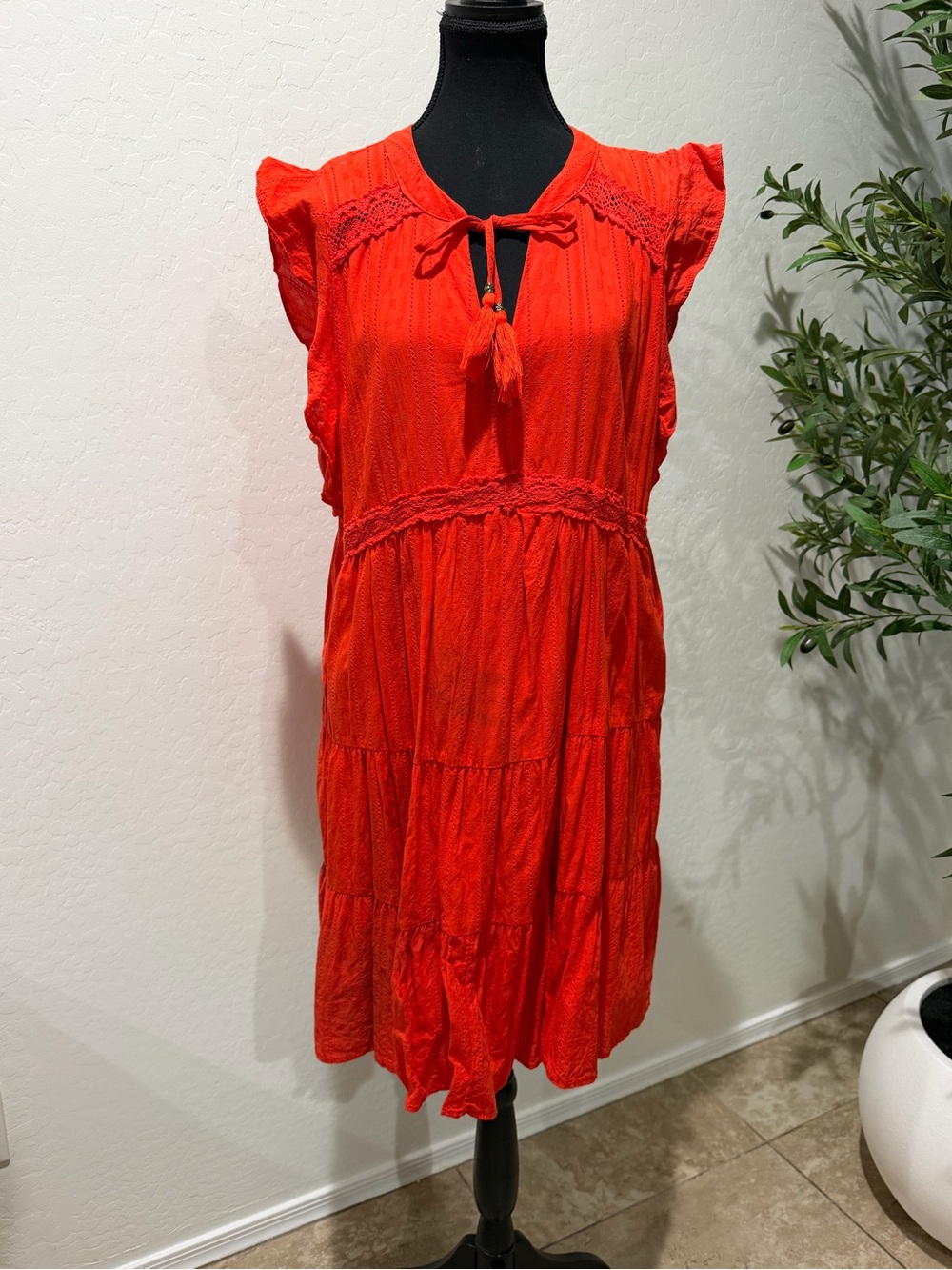 Sonoma  Orange Short Sleeve Dress Size X-Large